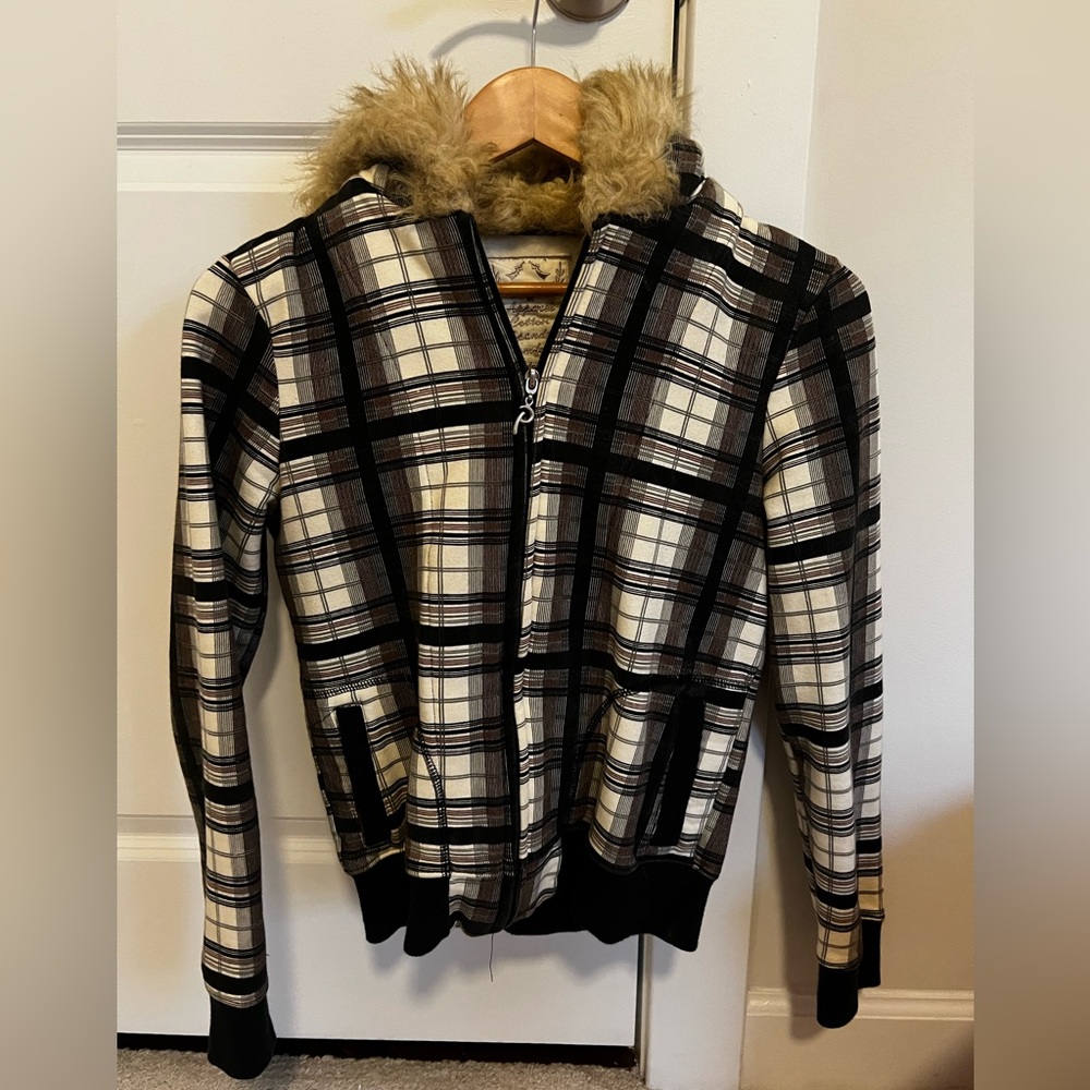Plaid Cotton Spandex Jacket